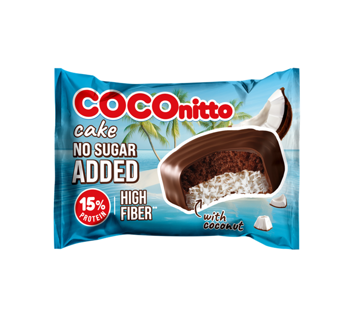Печенье протеиновое глазированное COCOnitto BROWNIE с кокосом без сахара (50г) Печенье протеиновое глазированное COCOnitto BROWNIE с кокосом без сахара (50г)